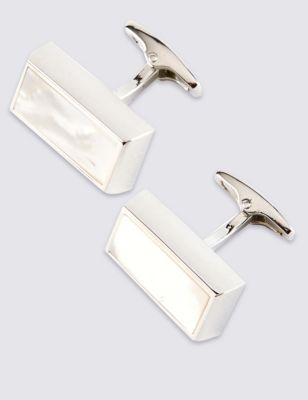 Chunky Mother of Pearl Cufflinks